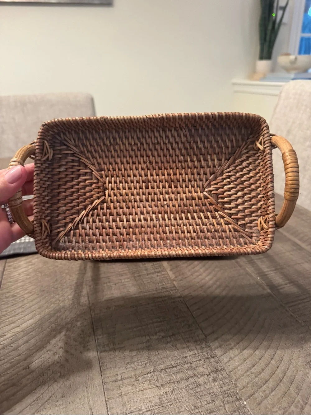 Target Brown Wicker Two-Tier Serving Basket
